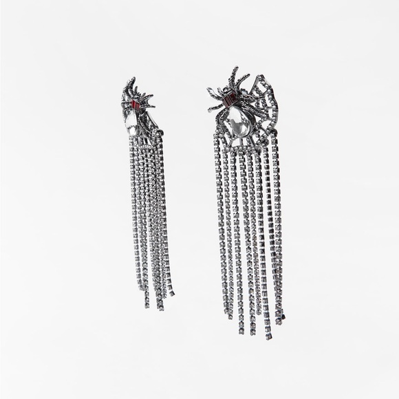 Zara limited edition rhinestones spider earrings you cannot miss - Picture 6 of 6